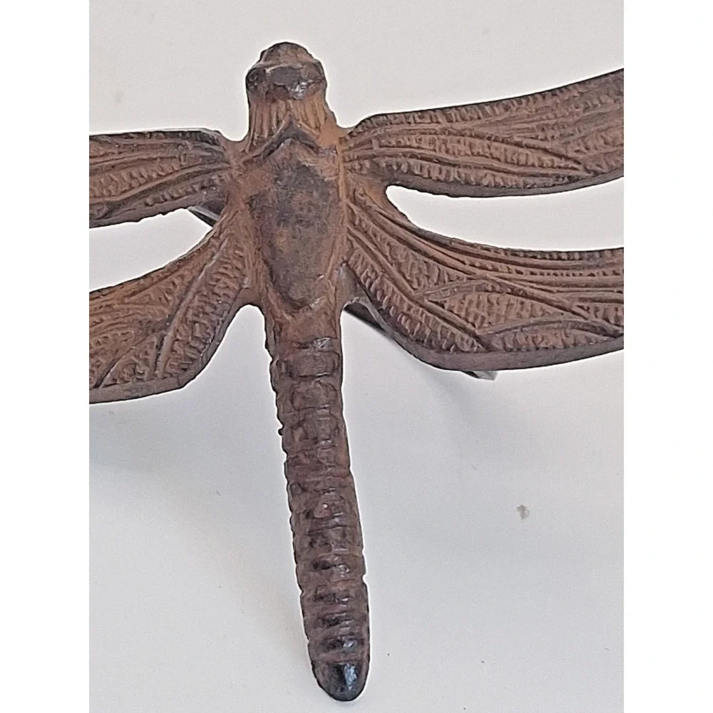 Pier 1 Dragonfly Napkin Rings Set of 6 Cast Iron Fall Autumn Thanksgiving Decor